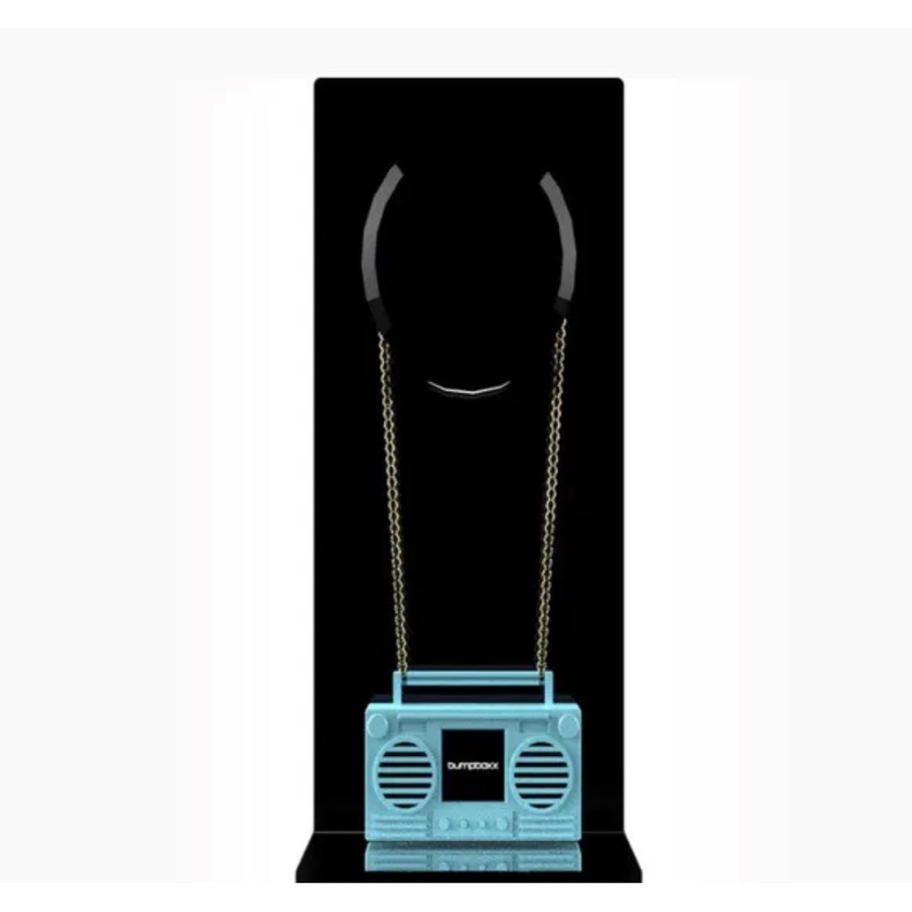 Bumpboxx Microboom Wearable Bluetooth Speaker Boombox w/ Chain - Tiphany Blue - Picture 11 of 12